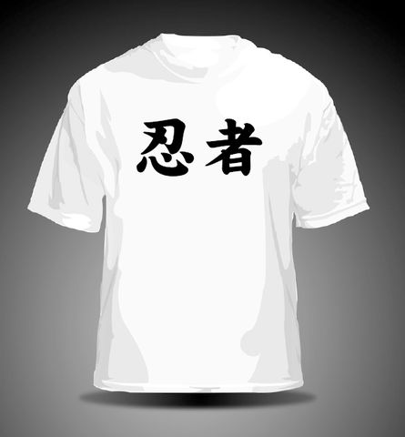 Ninja Kanji  $180.00 Playera en cualquier color y tallas de hombre, Mujer y niño