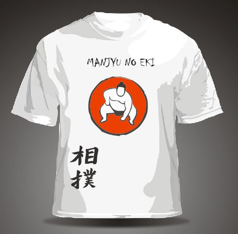 Playera Sumo y escrito Sumo en kanji. $180.00. Playera en cualquier color y tallas de hombre, Mujer y niño