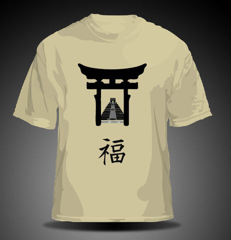 Fortuna en Kanji $180.00 Playera en cualquier color y tallas de hombre, Mujer y niño
