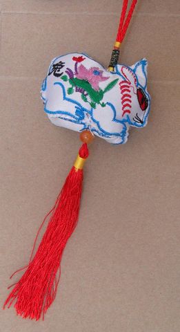 Colgante de conejo del signo zodiacal chino